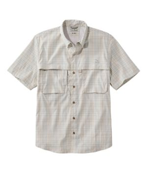 Men's Tropicwear Shirt, Plaid Short-Sleeve