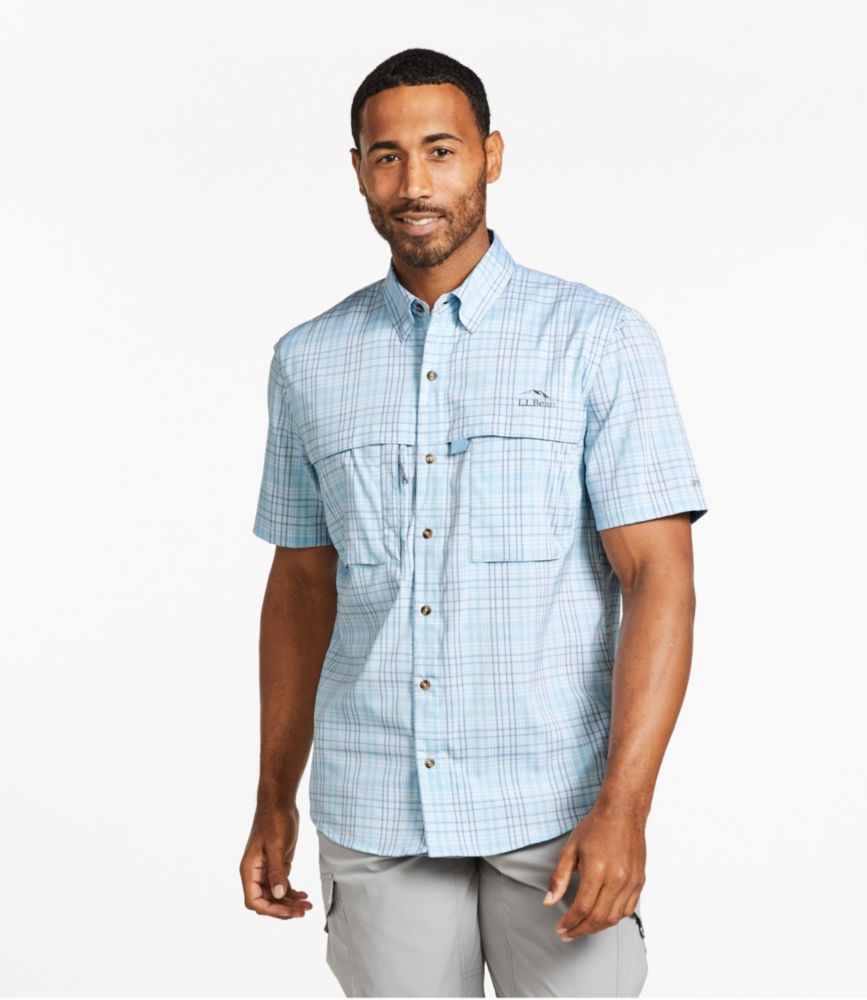 Men's Tropicwear Shirt, Plaid Short-Sleeve