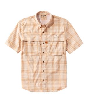 Men's Tropicwear Shirt, Plaid Short-Sleeve