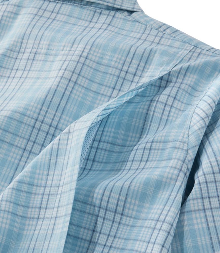 Women's Tropicwear Shirt, Plaid Long-Sleeve, Surf Blue, small image number 5