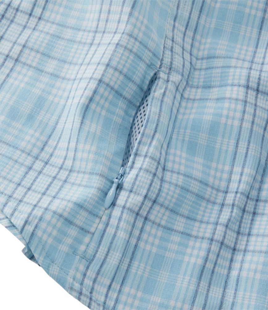 Women's Tropicwear Shirt, Plaid Long-Sleeve, Surf Blue, small image number 6