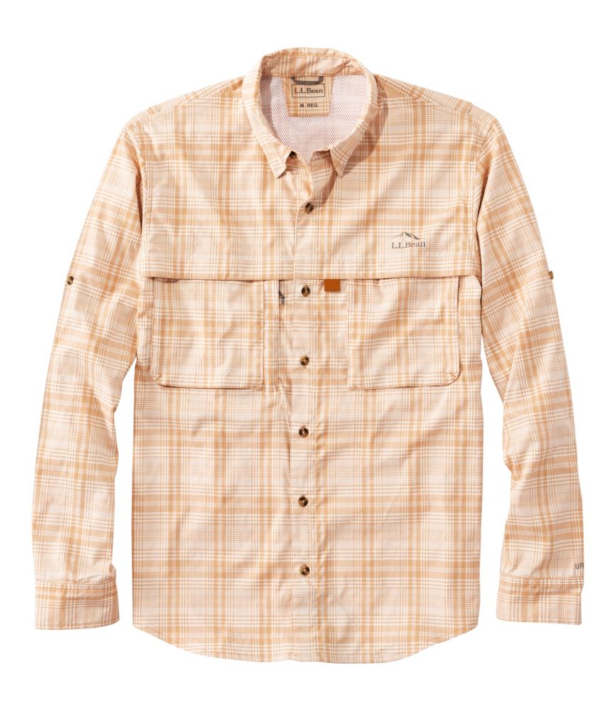 Men's Tropicwear Shirt, Plaid Long-Sleeve