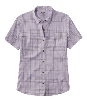 Women's Tropicwear Shirt, Plaid Short-Sleeve