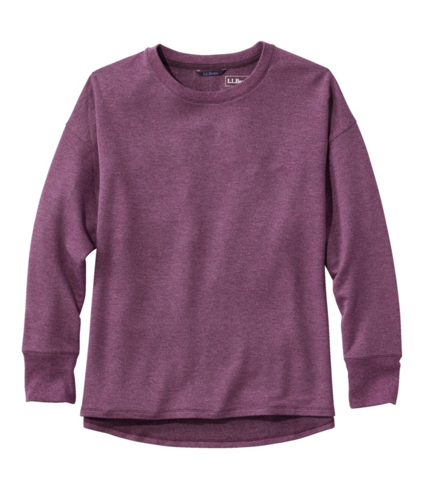 Women's SoftFlex Crewneck Dolman Sleeve Pullover, Eggplant Heather, small image number 1