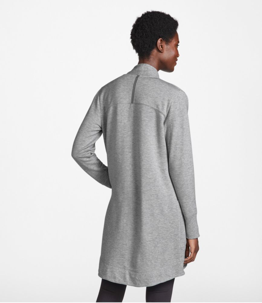 Women's SoftFlex Long Open Cardigan, Gray Heather, small image number 3