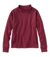 Women's Ultrasoft Sweats Funnelneck Pullover, Stripe, Sweatshirts & Fleece  at L.L.Bean