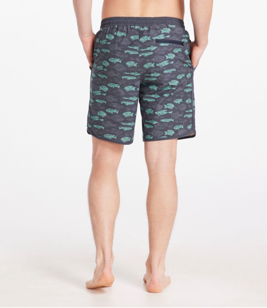 Men's All-Adventure Swim Shorts, Print, 9", Deepwater Blue Leaf, small image number 3