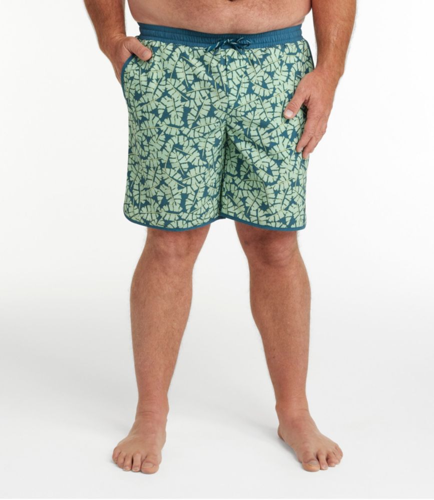 Men's All-Adventure Swim Shorts, Print, 9", Deepwater Blue Leaf, small image number 4