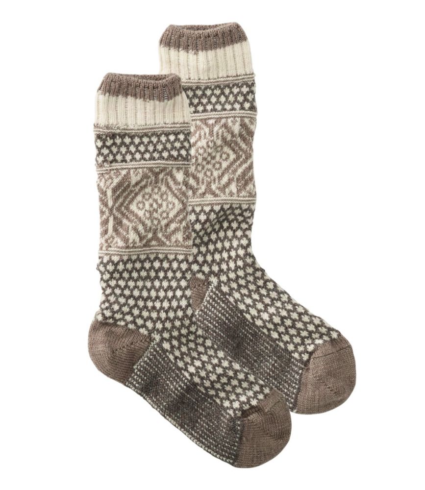 Women's Smartwool Popcorn Snowflake Sock, Crew Socks at L.L.Bean