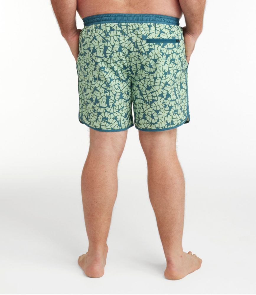 Men's All-Adventure Swim Shorts, Print, 7", Deepwater Blue Leaf, small image number 5