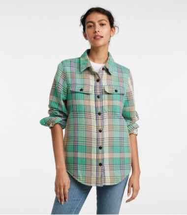 Women's Plaid Flannel Shirts Shacket Jacket Rainbow Lapel Collar Button  Blouse Tops Long Sleeve Coat with Pocket Outwear A30, B Blue, Small :  : Clothing, Shoes & Accessories