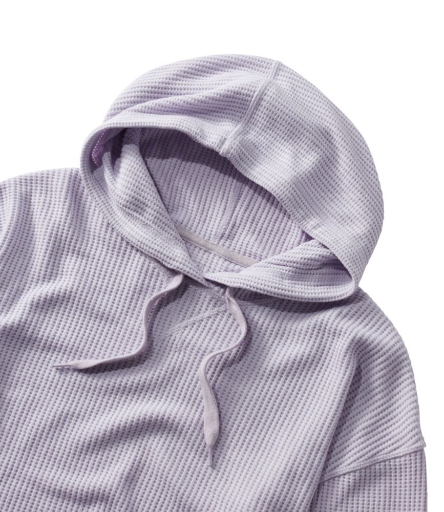 Women's Soft Stretch Waffle Hoodie, Faded Jade, small image number 4