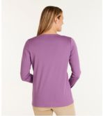 Women's Pima Cotton Shaped V-Neck, Long-Sleeve