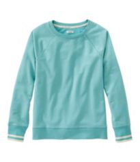 Women's L.L.Bean Interlock Mock-Turtleneck, Long-Sleeve Alpine Blue Small, Cotton