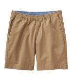 Men's Lakewashed Stretch Khaki Shorts, Standard Fit, Pull-On