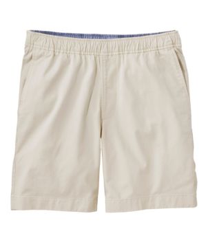 Men's Lakewashed Stretch Khaki Shorts, Pull-On, 8"