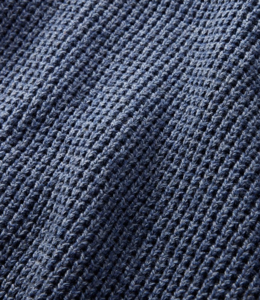 Men's Organic Cotton Waffle Sweater, Cardigan, Dark Pine, small image number 7