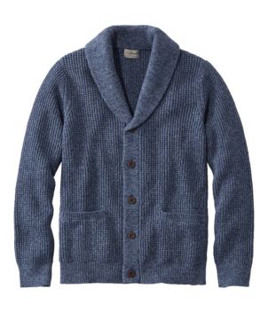 Men's Organic Cotton Waffle Sweater, Cardigan