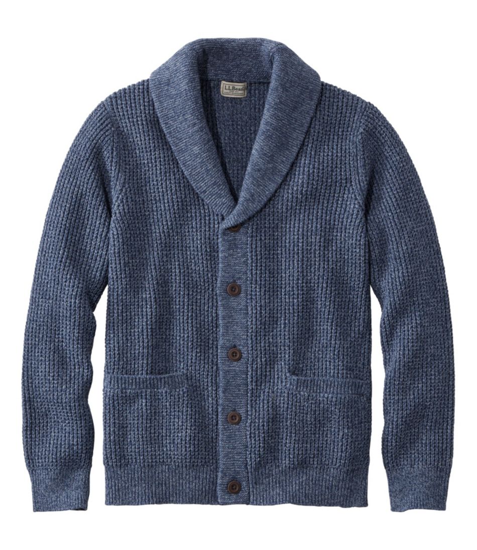 Men's Organic Cotton Waffle Sweater, Cardigan | Sweaters at L.L.Bean