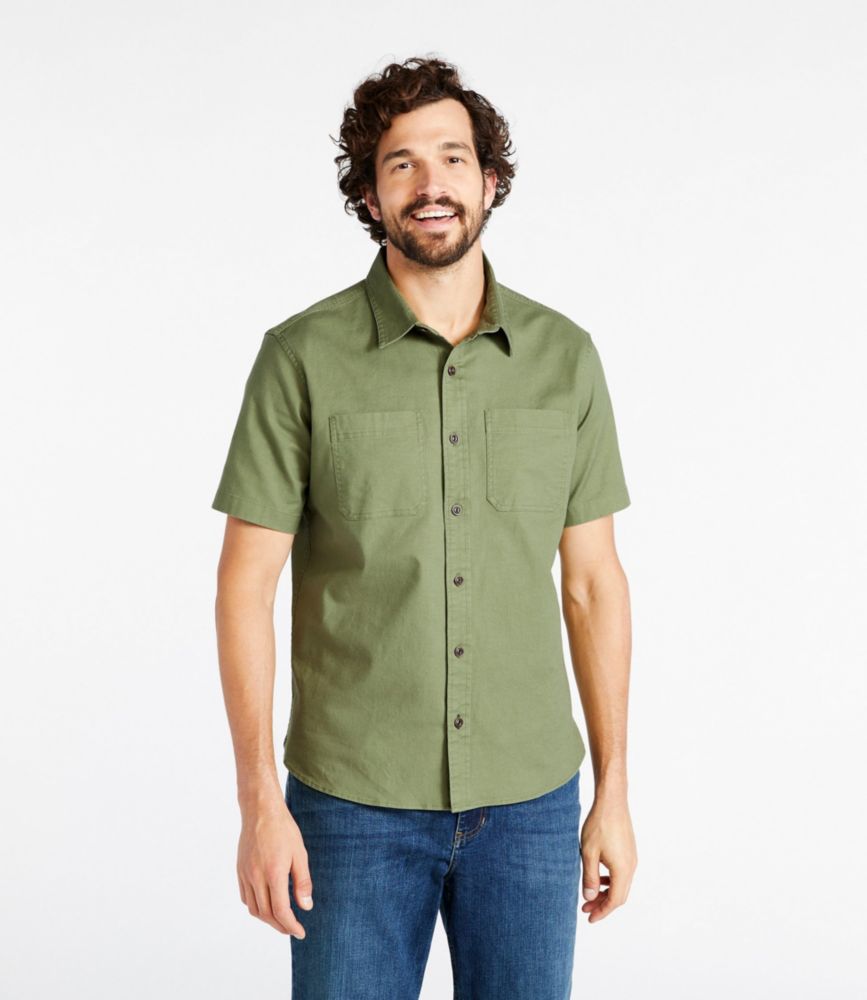 Men's BeanFlex® Twill Shirt, Traditional Untucked Fit, Short-Sleeve, Rangeley Blue, small image number 2