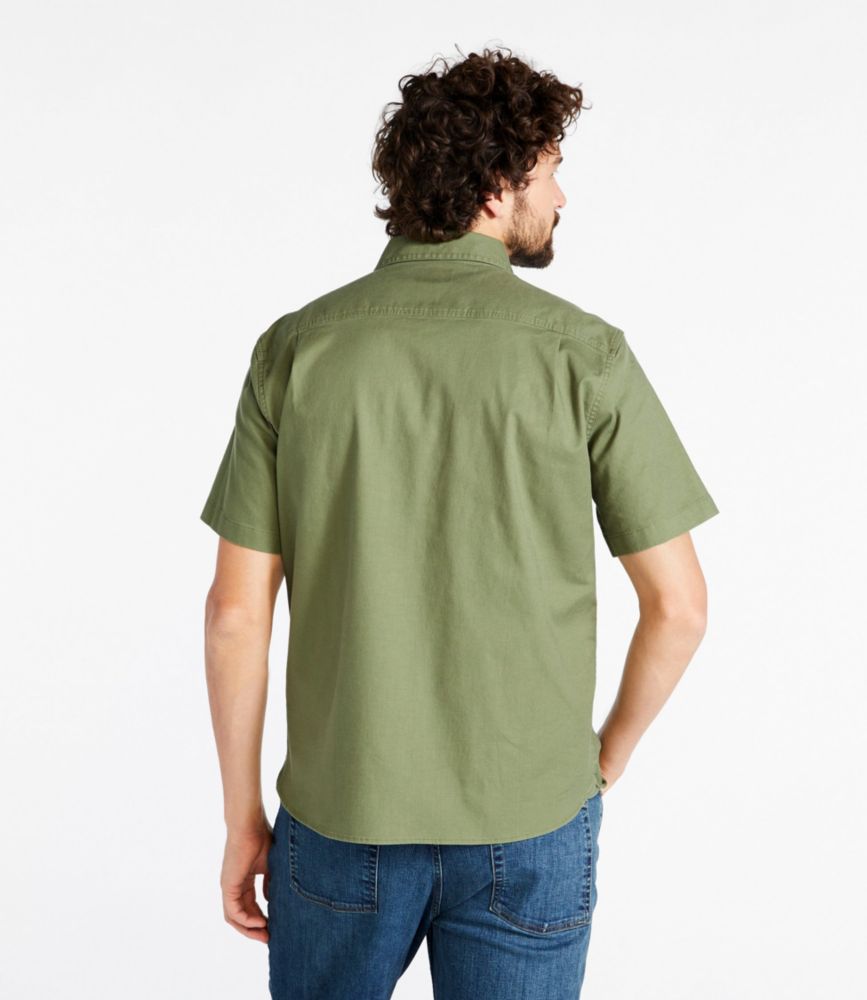 Men's BeanFlex® Twill Shirt, Traditional Untucked Fit, Short-Sleeve, Faded Orange, small image number 3