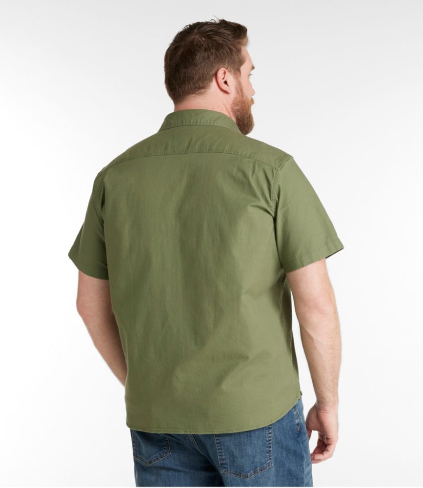 Men's BeanFlex® Twill Shirt, Traditional Untucked Fit, Short-Sleeve, Faded Orange, small image number 5