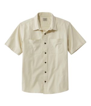 Men's BeanFlex Twill Shirt, Traditional Untucked Fit, Short-Sleeve