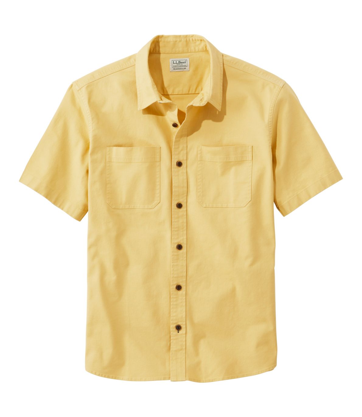 Men's BeanFlex Twill Shirt, Traditional Untucked Fit, Short-Sleeve