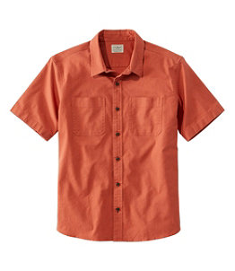 Men's BeanFlex Twill Shirt, Traditional Untucked Fit, Short-Sleeve