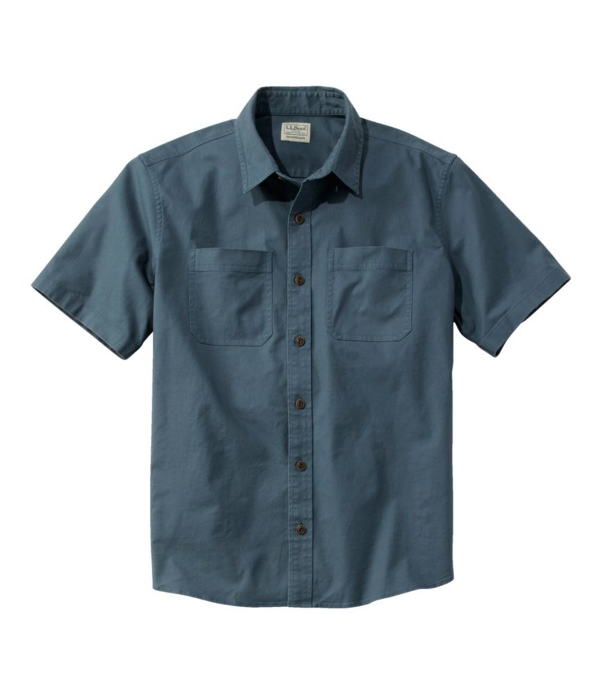 Men's BeanFlex® Twill Shirt, Traditional Untucked Fit, Short-Sleeve, Rangeley Blue, small image number 1