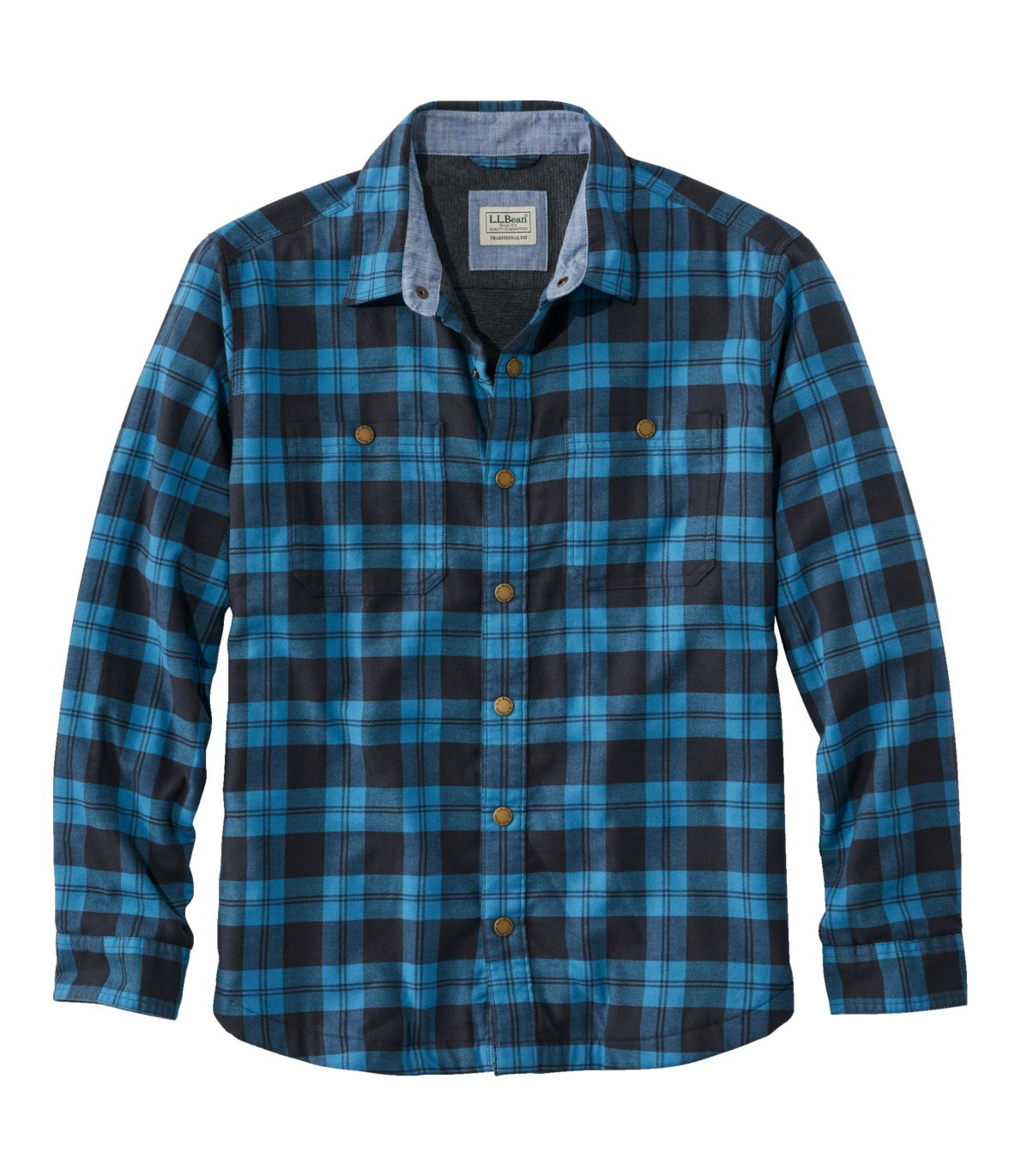 Men's BeanFlex® All-Season Flannel, Waffle-Lined Shirt, Traditional Untucked Fit