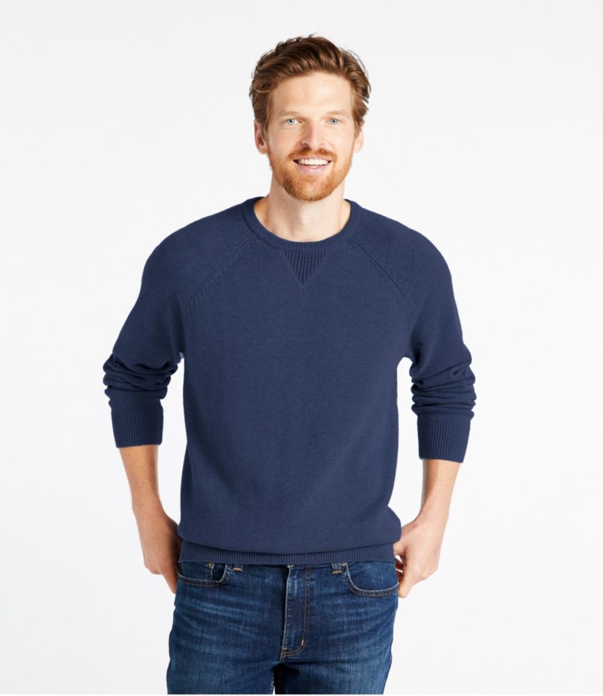 Men's Wicked Soft Cotton/Cashmere Sweater, Crewneck, Classic Navy, small image number 2