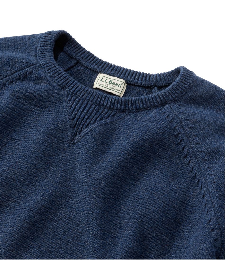 L.L.Bean Organic Cotton Rollneck Crew Sweater Regular Men's Clothing Vintage Indigo : XL