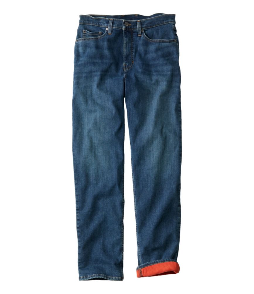 Men's Double L Jeans, Classic Fit, Flannel-Lined