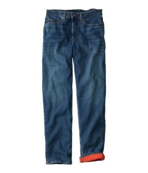 L.L.Bean 1912 Jeans, Mid-Rise Straight-Leg Lined