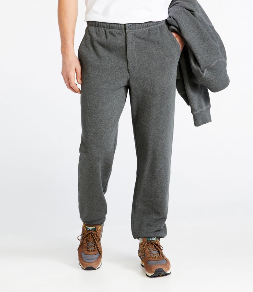 men's fleece sweatpants with zipper fly