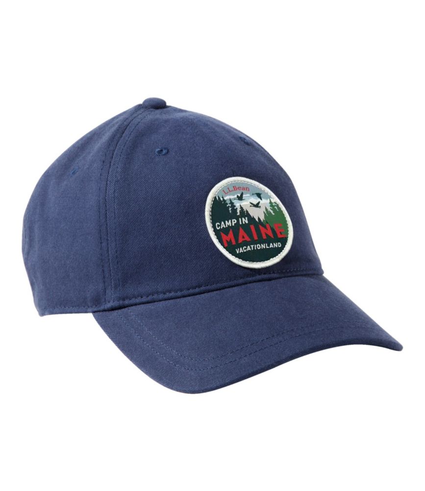 Adults' L.L.Bean Baseball Cap, Nautical Navy Maine Patch, small image number 1