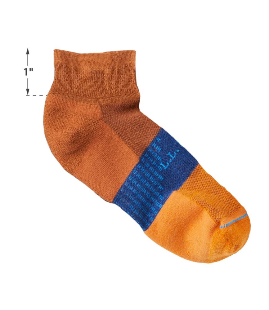 Men's L.L.Bean Athletic Socks, Two-Pack, Orange Spice+Graphite, small image number 2