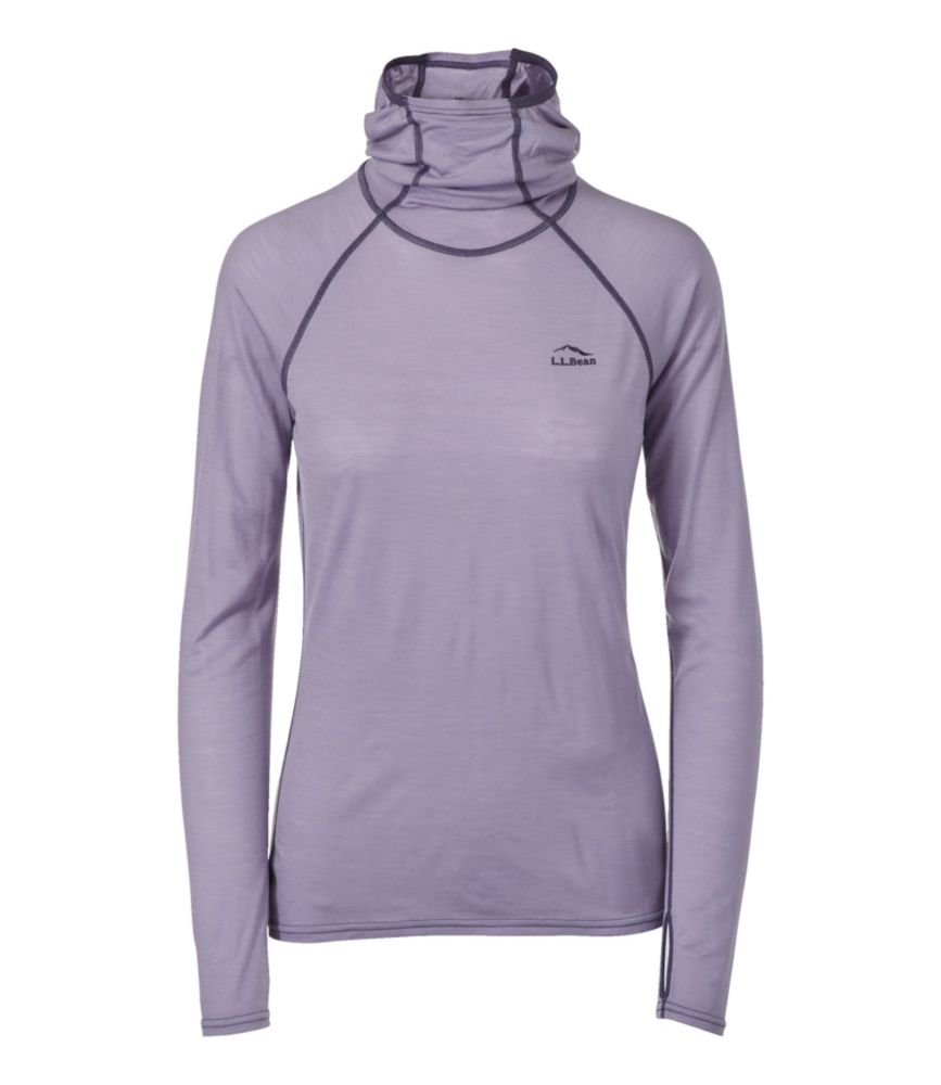 Women's Cresta Wool Ultralight 150 Base Layer, Hoodie, Faded Periwinkle, small image number 1