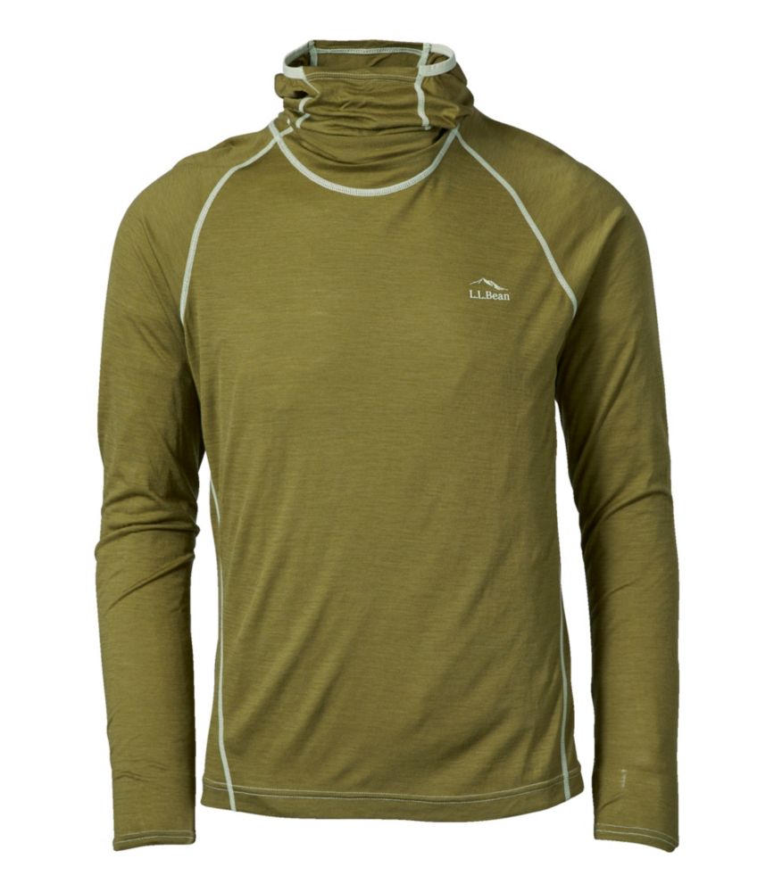 Men's Cresta Wool Ultralight 150 Base Layer, Hoodie, Forest Sage, small image number 1