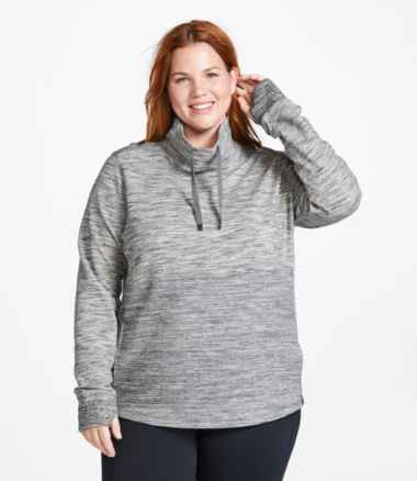 Women's L.L.Bean Cozy Mixed-Knit Pullover, Marled