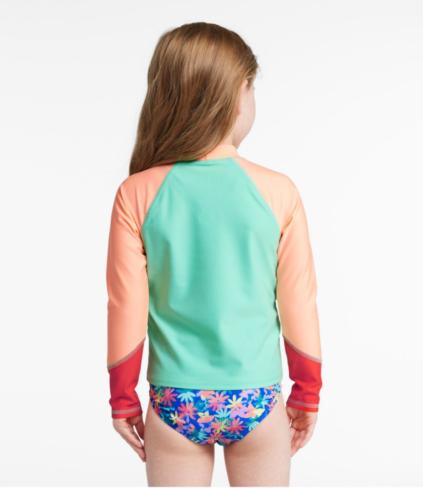 Kids' Sun-and-Surf Swim Shirt, Beach Glass Color Block, small image number 5