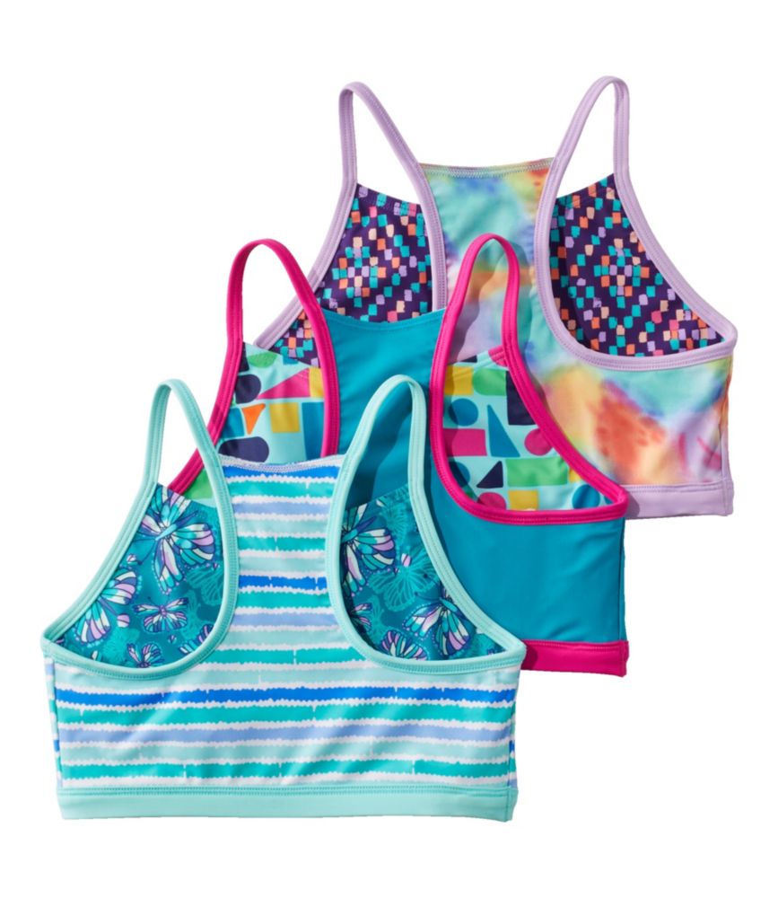 Girls' Watersports Swimwear, Crop-Top Bikini Set, , small image number 4