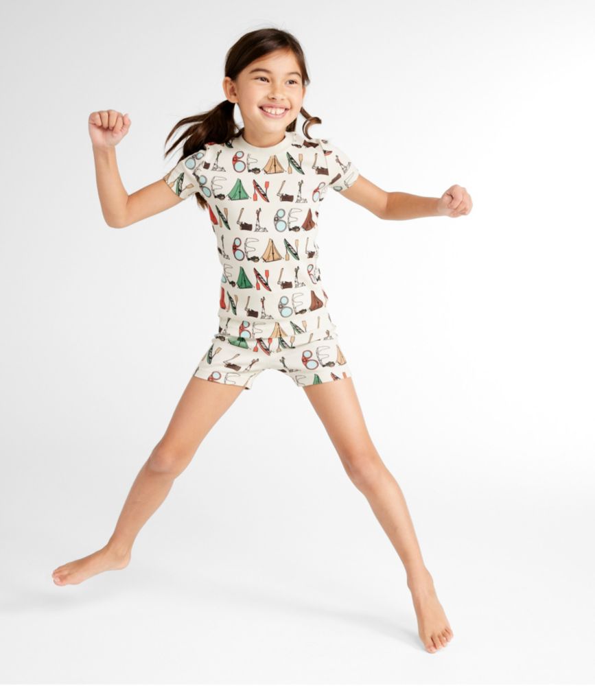 Kids' Organic Cotton Fitted Pajamas, Short-Sleeve, , small image number 2