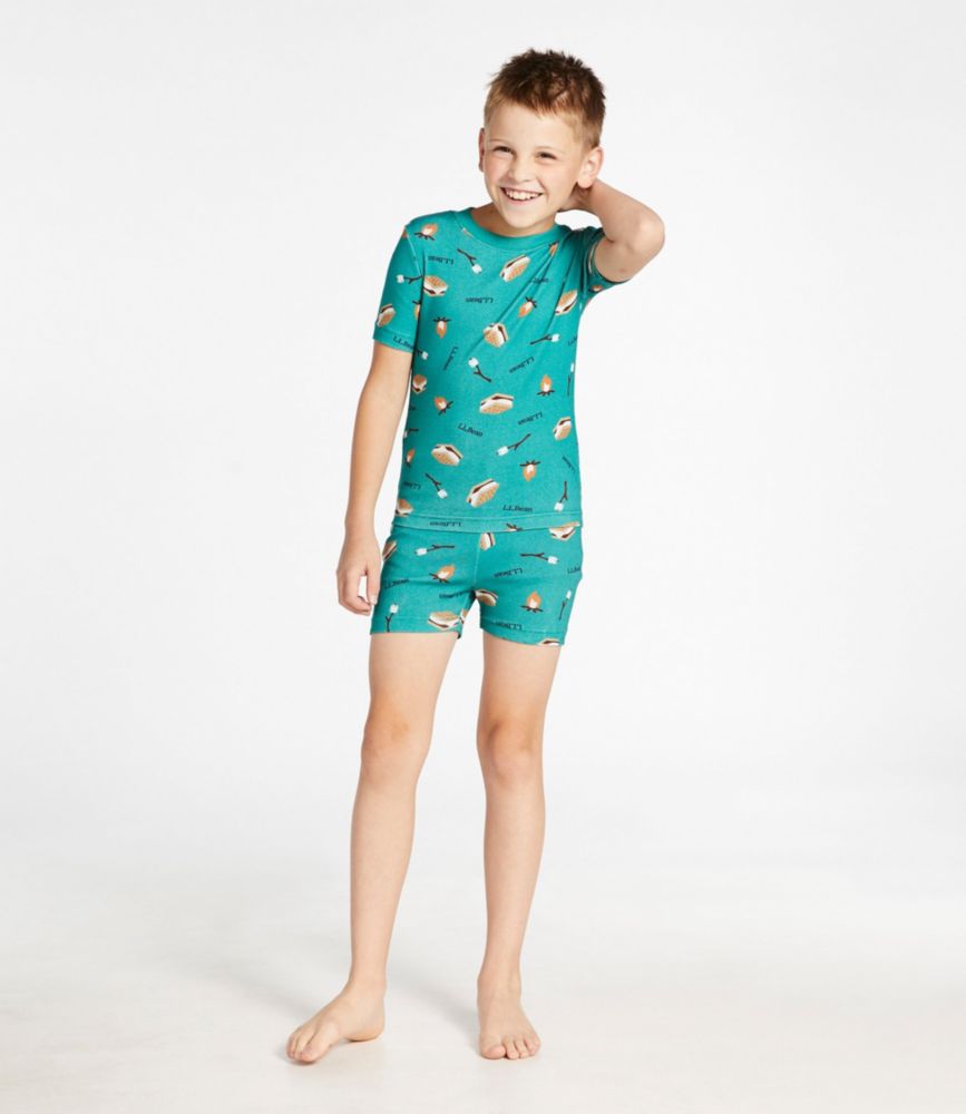 Kids' Organic Cotton Fitted Pajamas, Short-Sleeve, , small image number 4