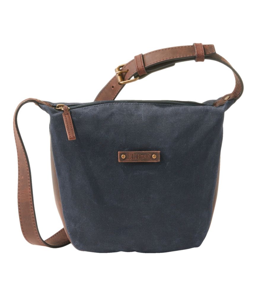 L.L.Bean Waxed Canvas Crossbody, Small, Classic Navy, small image number 1