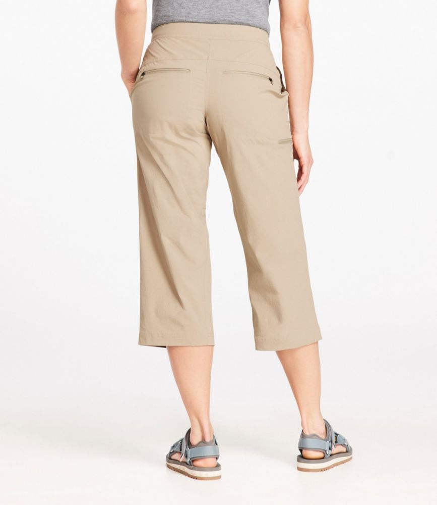 Women's Water-Repellent Comfort Trail Pants, Mid-Rise Straight-Leg Crop, Ash, small image number 3