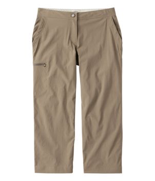 Women's Water-Repellent Comfort Trail Pants, Mid-Rise Straight-Leg Crop