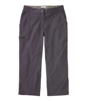 Women's Water-Repellent Comfort Trail Pants, Mid-Rise Straight-Leg Crop