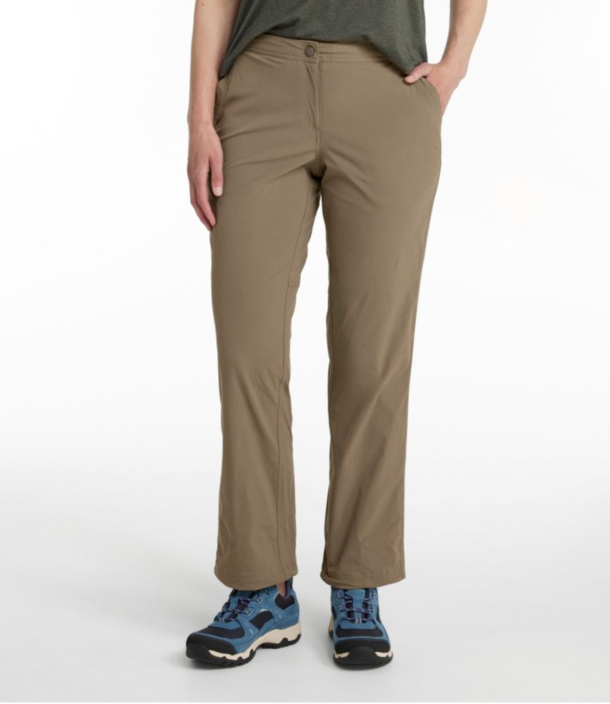 Women's Water-Repellent Comfort Trail Pants, Mid-Rise Straight-Leg, Ash, small image number 2